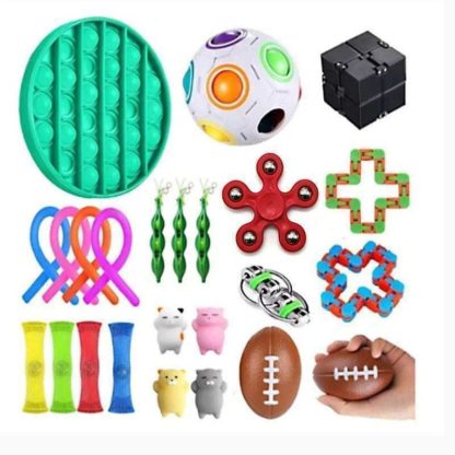 PRO 54 st. Fidget Pop it Toys Set pack för barn och vuxna