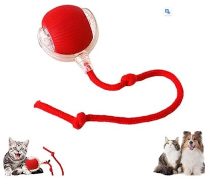 Rullande Boll, tuggboll för Hundar och katter Tuggbboll för Hundar, Interaktiv Hund Smart Boll Leksak, Interaktiv Katt Boll Leksak, 360° Smart